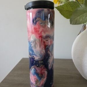 Stylish Pink and Blue Swirl Tumbler